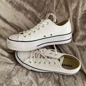 Leather converse chuck Taylor platform